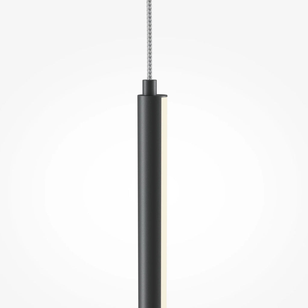 Maytoni Lampadario moderno Halo 1 luce LED integrato nero alluminio
