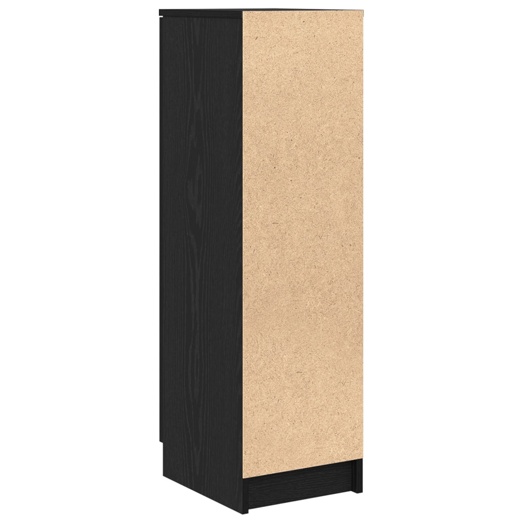 Armadio per scarpe  Nero Rovere 29,5x35x100,5 cm in Legno Ingengerizzato