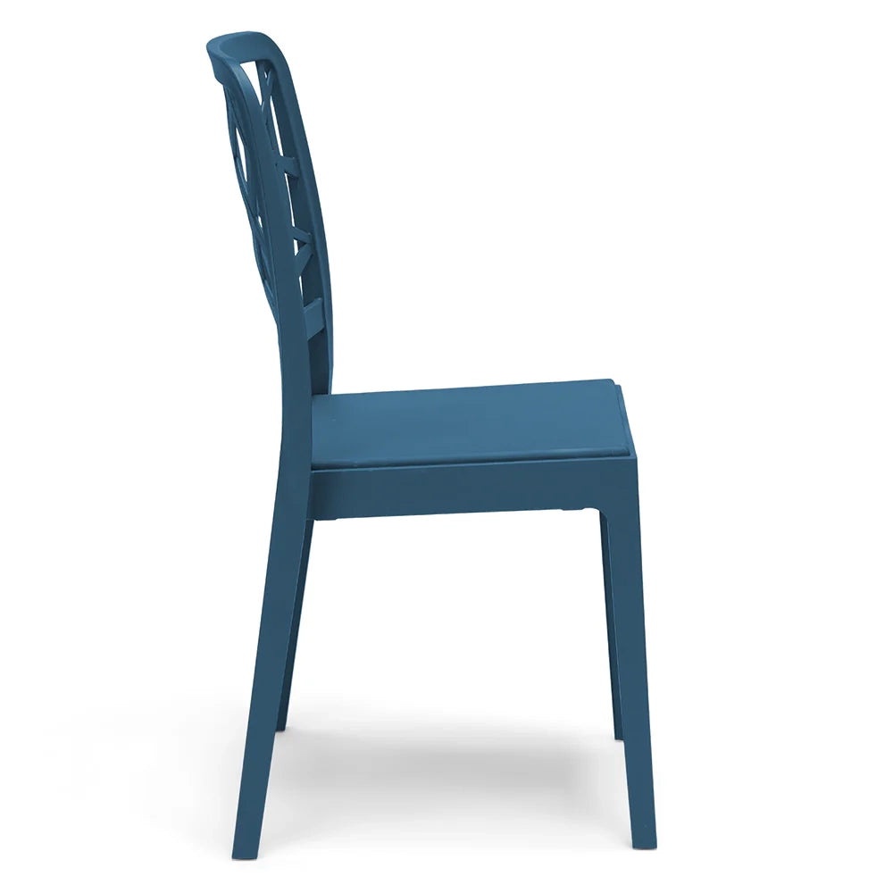 Sedia in polipropilene PENELOPE, impilabile, resistente ai raggi UV, design moderno, ideale per sala da pranzo, cucina, sala d’attesa, bar, ristoranti o giardino, colore Petrolio