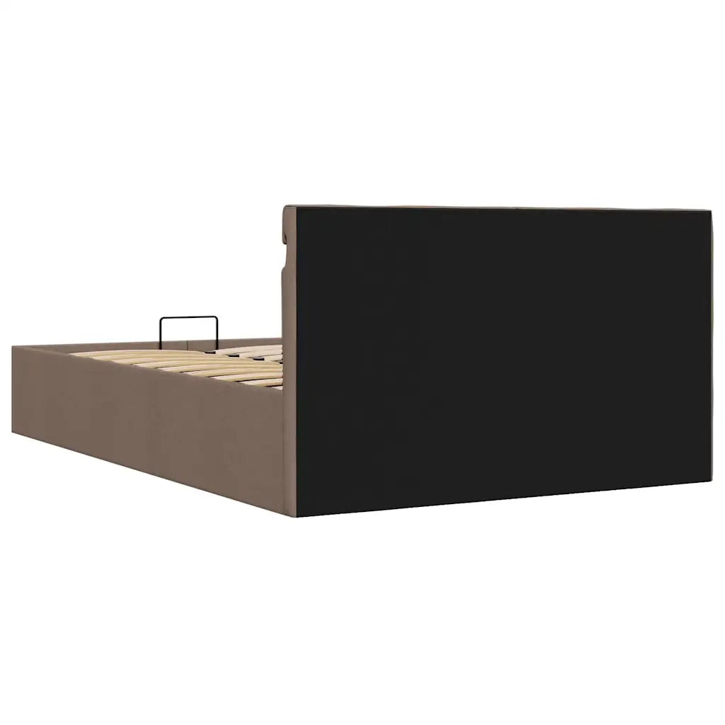 vidaXL Giroletto con Contenitore e LED Tortora Tessuto 120x200 cm