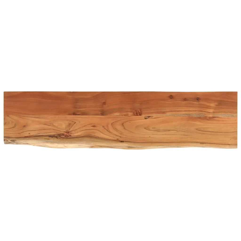 Mensola a Muro 80x20x2,5cm Rettangolare Legno Acacia Bordi Vivi 370226