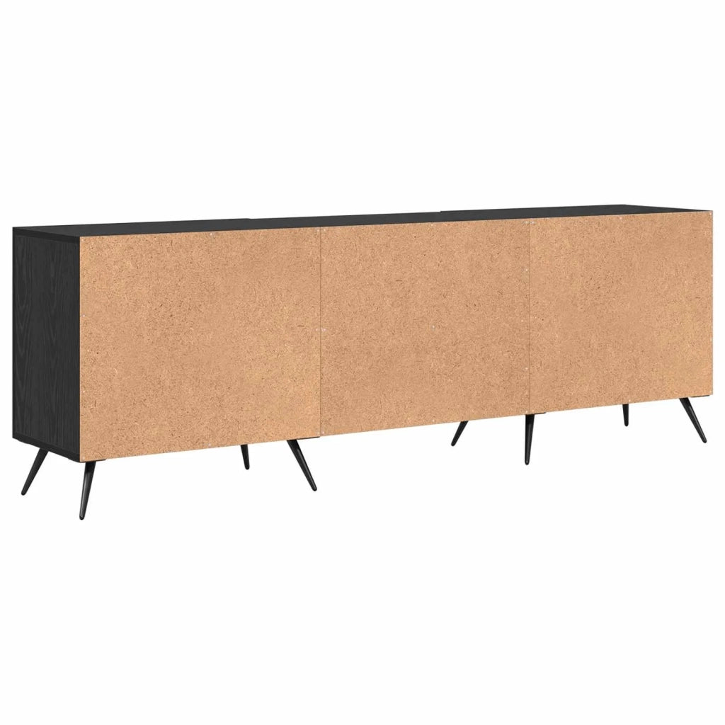 Mobile TV Rovere nero 150 x 30 x 50 cm Legno multistrato 879591