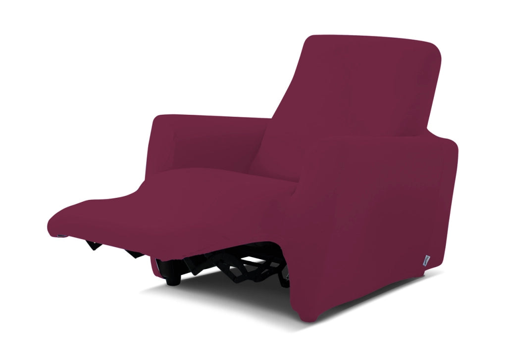 Copripoltrona Reclinabile Antimacchia Elasticizzata Genius Relax Lounge Tinta Unita - Poltrona - Bordeaux 1003