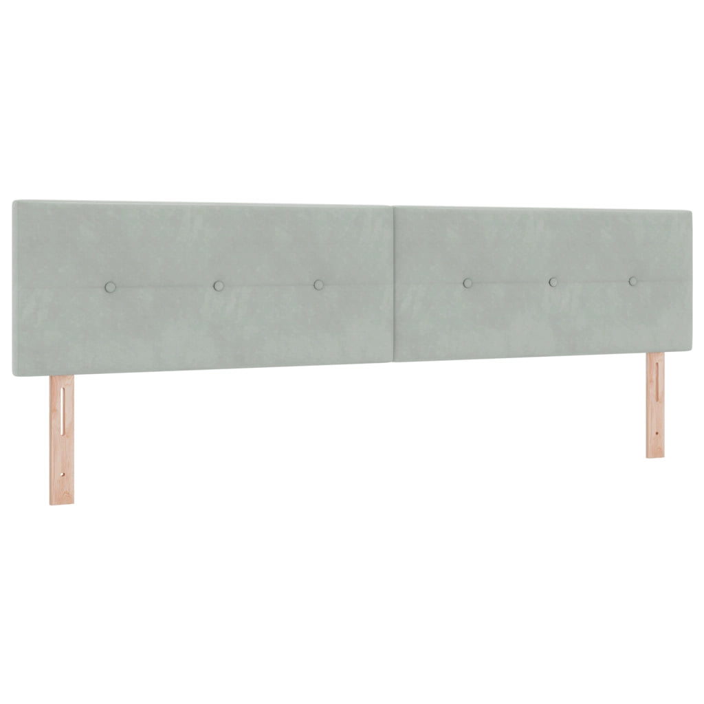 Letto con Box Spring e Materasso  Grigio Chiaro 200x200 cm Velluto