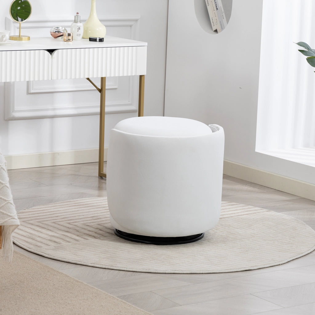 Sedia Girevole Imbottita con Vano Contenitore ¨C MINIMAL ¨C Velluto, Design Moderno