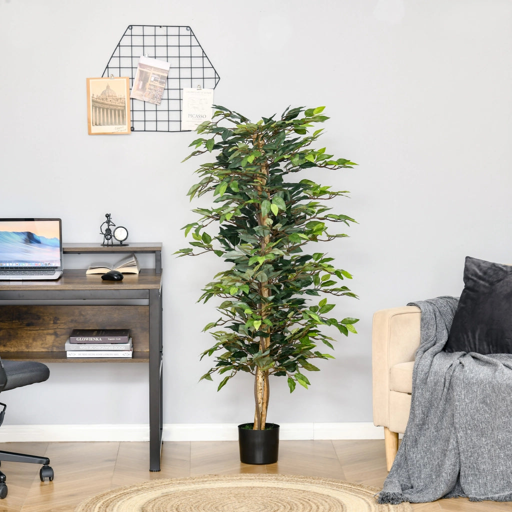 Pianta Finta Ficus ¨C zephmum ¨C Verde con Vaso 150cm