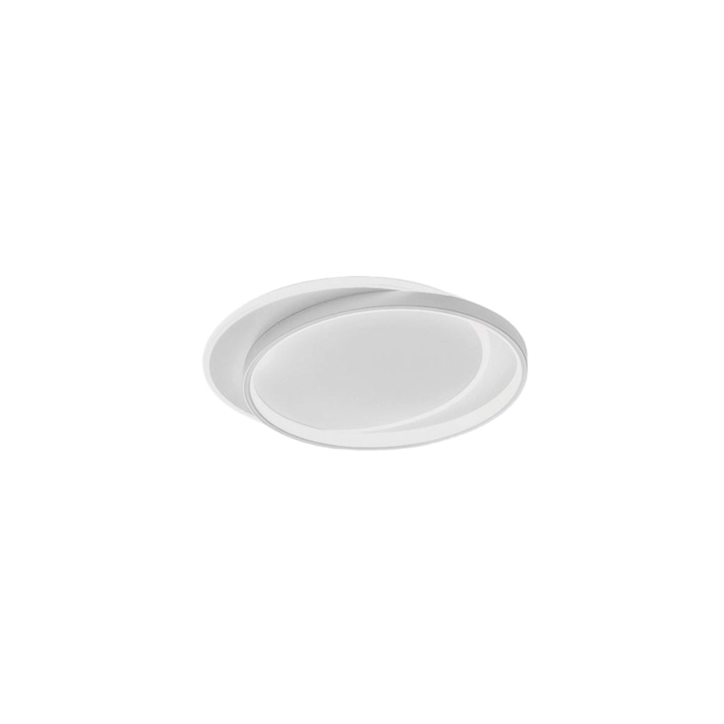 Plafoniera LED a soffitto Christine P/P, 40W 2600lm 3000K, montatura in alluminio satinato bianco e diffusore in metacrilato opale - Gea Luce