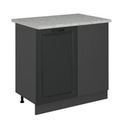 Vicco Mobile ad angolo cucina Antracite casa di campagna 86 cm PL Marmo