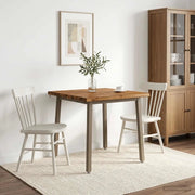 80 x 80 x 75 cm Legno di Acacia Massello Naturale e Caffè 937512