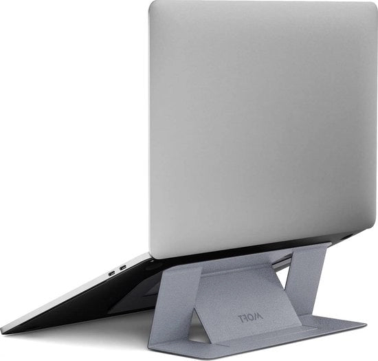 Stand per computer portatile pieghevole per scrivania - Stand per computer portatile trasportabile con angoli di visione regolabili - compatibile con computer portatili fino a 16 pollici - Argento
