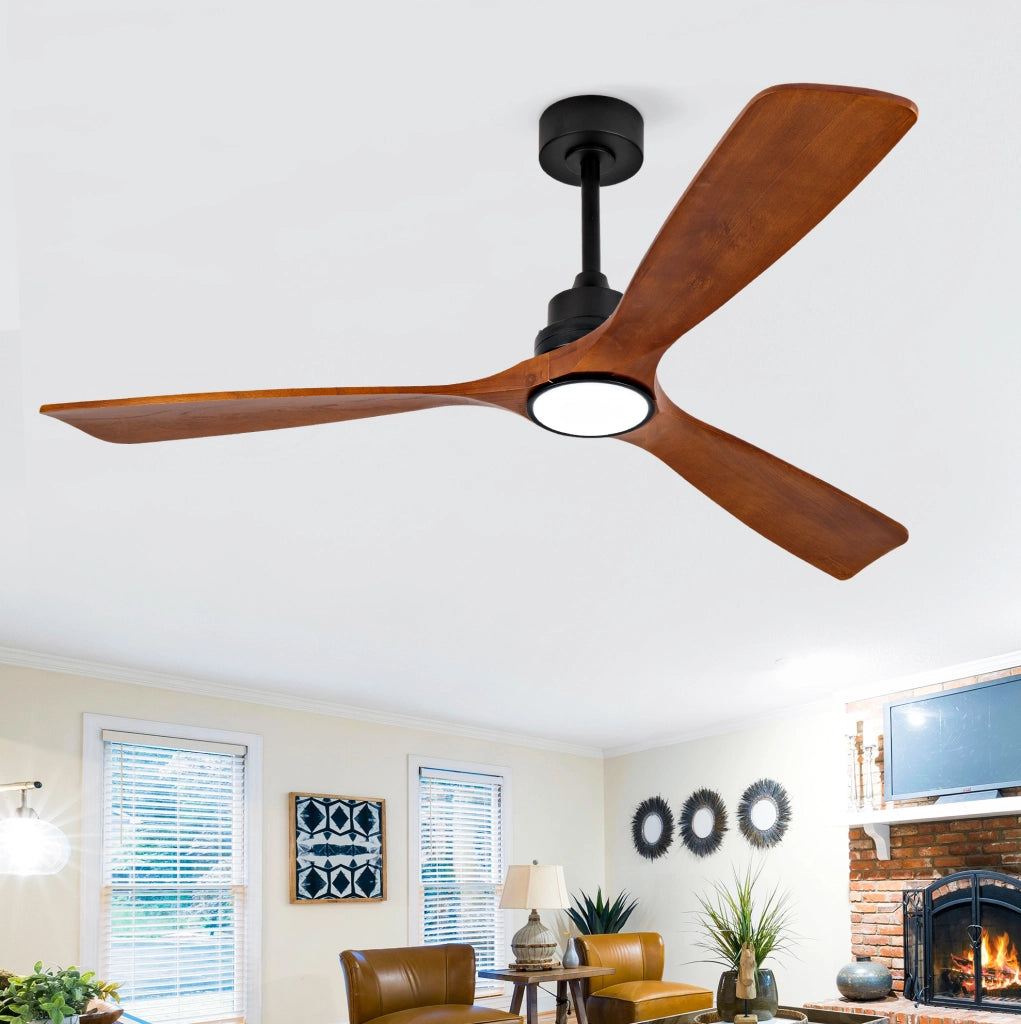 Ventilatore a soffitto YEAVIO da 60 pollici con illuminazione LED dimmerabile, telecomando e 3 temperature di colore