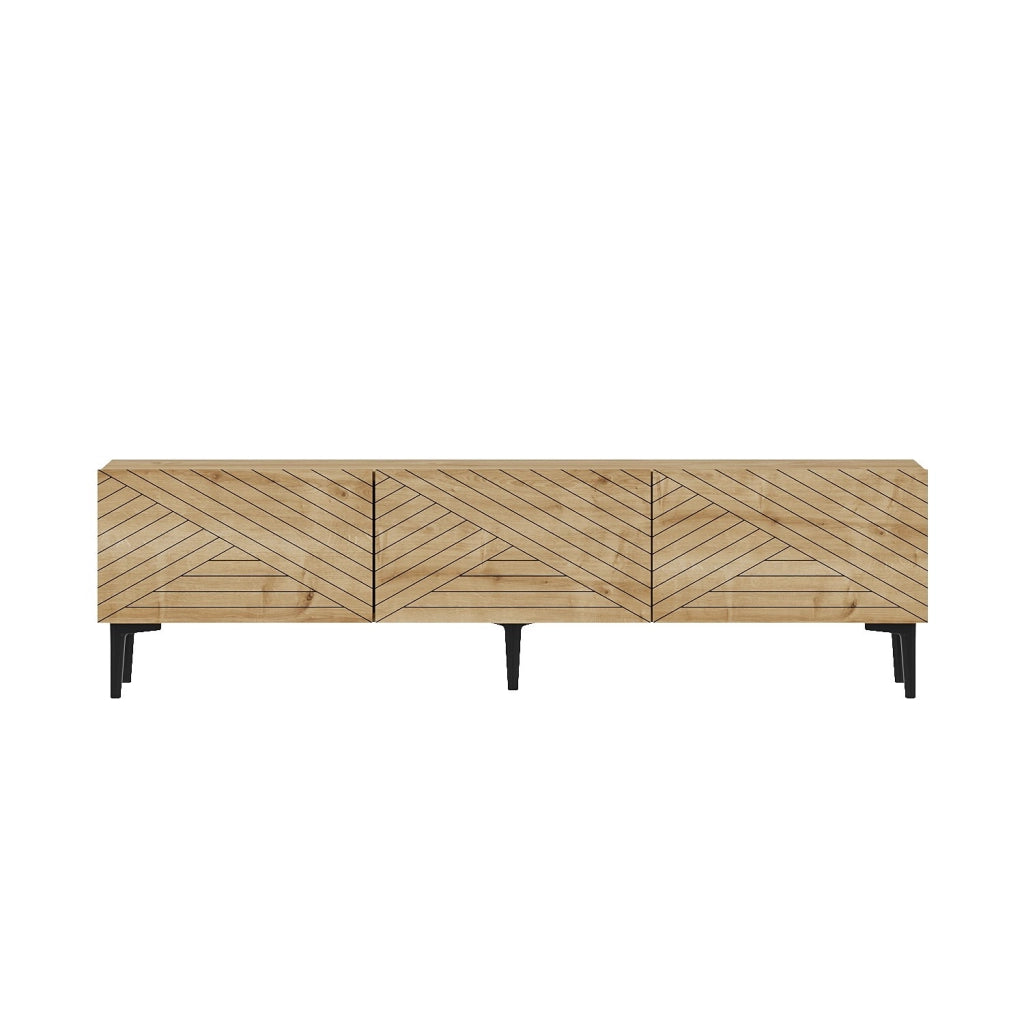 Mobile TV in legno "Felix" 160 x 31,4 x 44,1 cm - Rovere zaffiro