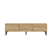 Mobile TV in legno "Felix" 160 x 31,4 x 44,1 cm - Rovere zaffiro
