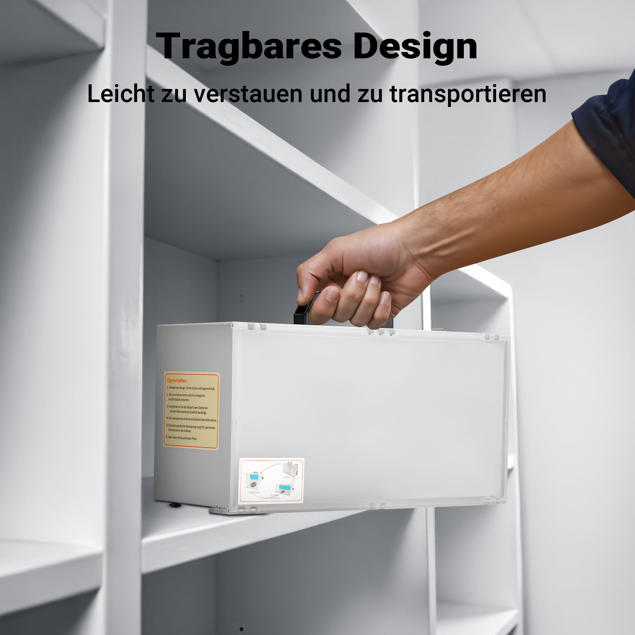 Cabina di aspirazione per verniciatura ad aerografo 4m³/min Aspiratore filtro e tubo aria di scarico