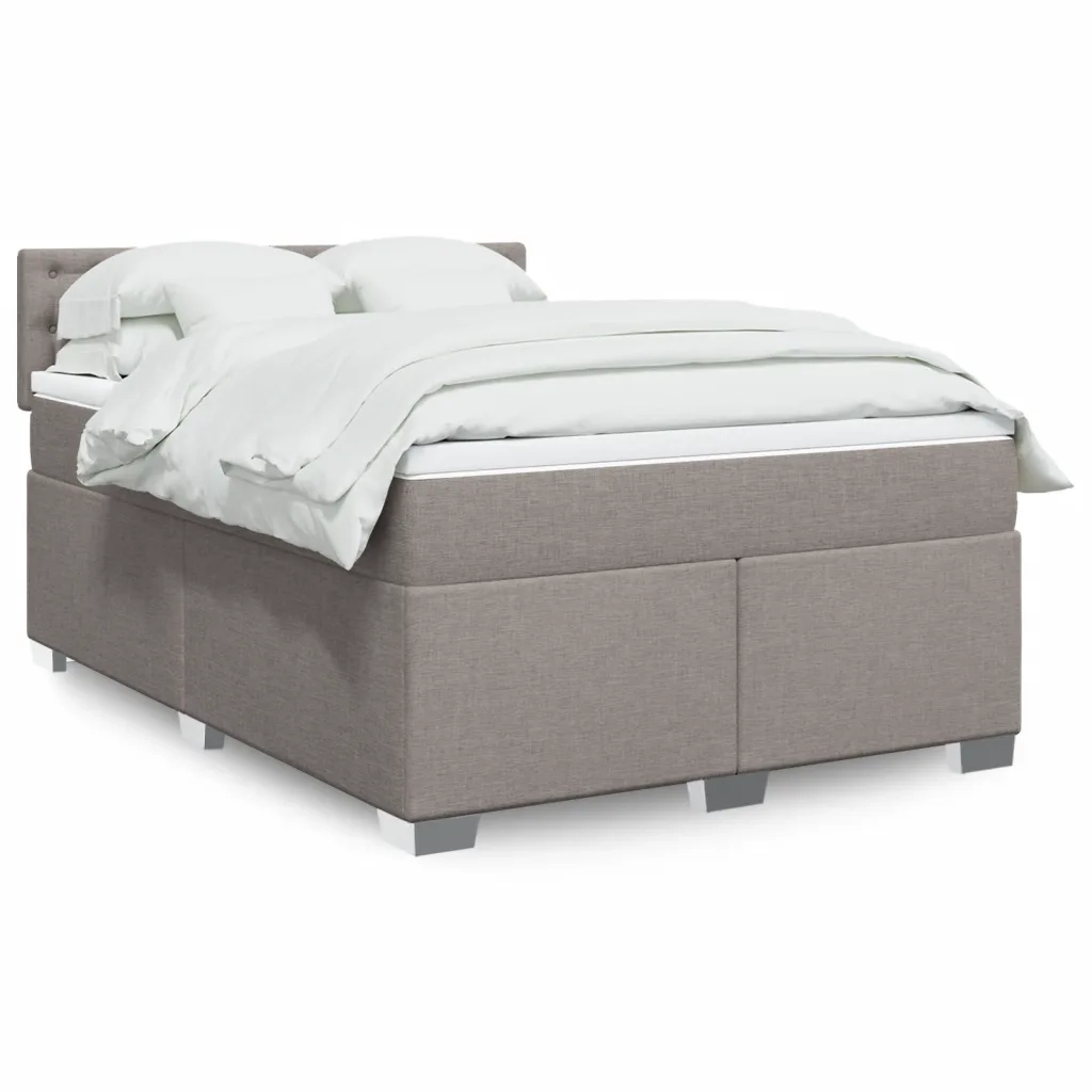 Giroletto a Molle con Materasso Tortora 160x200 cm in Tessuto 3285957