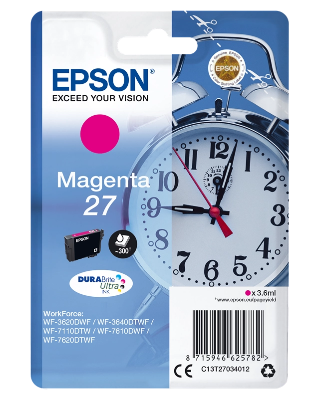 Epson Alarm clock Cartuccia Sveglia Magenta Inchiostri DURABrite Ultra 27