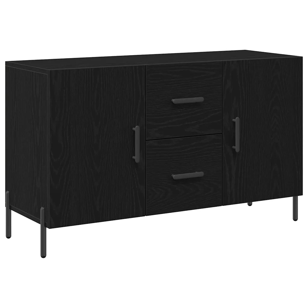 Credenza Rovere Nero 100 x 36 x 60 cm Legno multistrato 862958