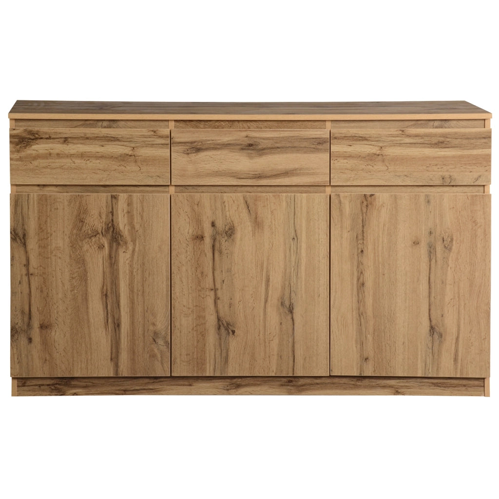 Credenza Multifunzione con 3 Ante e 3 Cassetti in Legno ¨C Xylo ¨C 135x40x81 cm