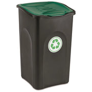 Stefanplast Pattumiera Ecogreen 37x37x56 50LT Nero/Verde