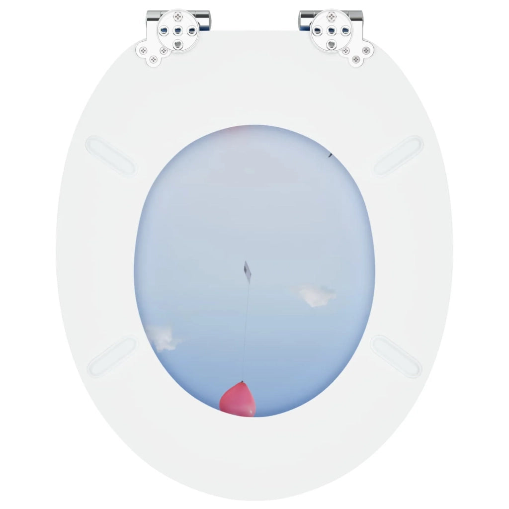 Sedile per toilette con chiusura morbida 2 pcs Blu 44 x 38 cm 3414546