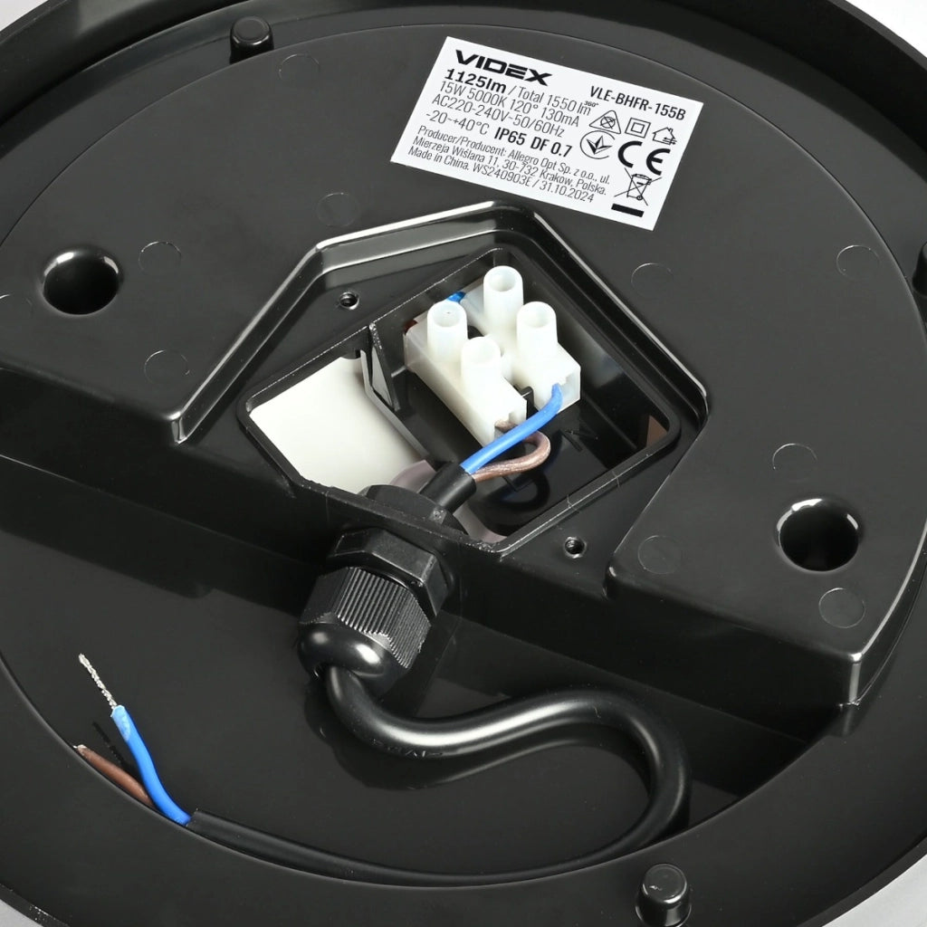 Applique esterna tonda nero/bianco LED 15W IP65 Lena Videx