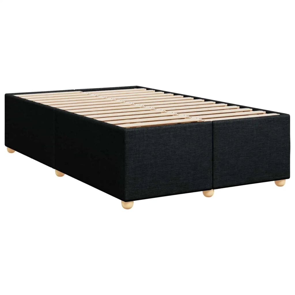 Letto box spring con materasso Nero 120 x 190 cm Tessuto 3453839