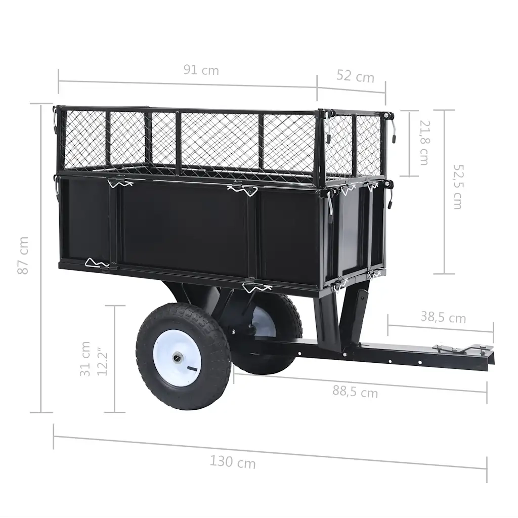 Rimorchio Ribaltabile per Tosaerba Carico 150 kg CFW8131836
