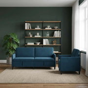 Set di Divani con Storage 2 pz Blu Poliestere 3429255