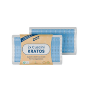 Coppia | Cuscino - Gel- Cervicale - Stop al Sudore - Termoregolatore - Kratos - 72x42x12/8/9cm