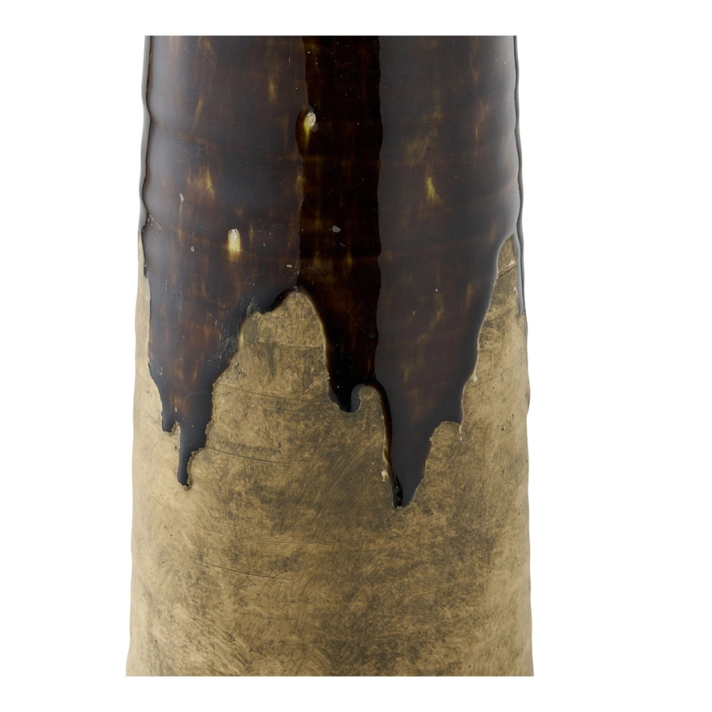 Vaso Decorativo Esbjerg, Marrone, Ceramica, 12,5x12,5x48 cm