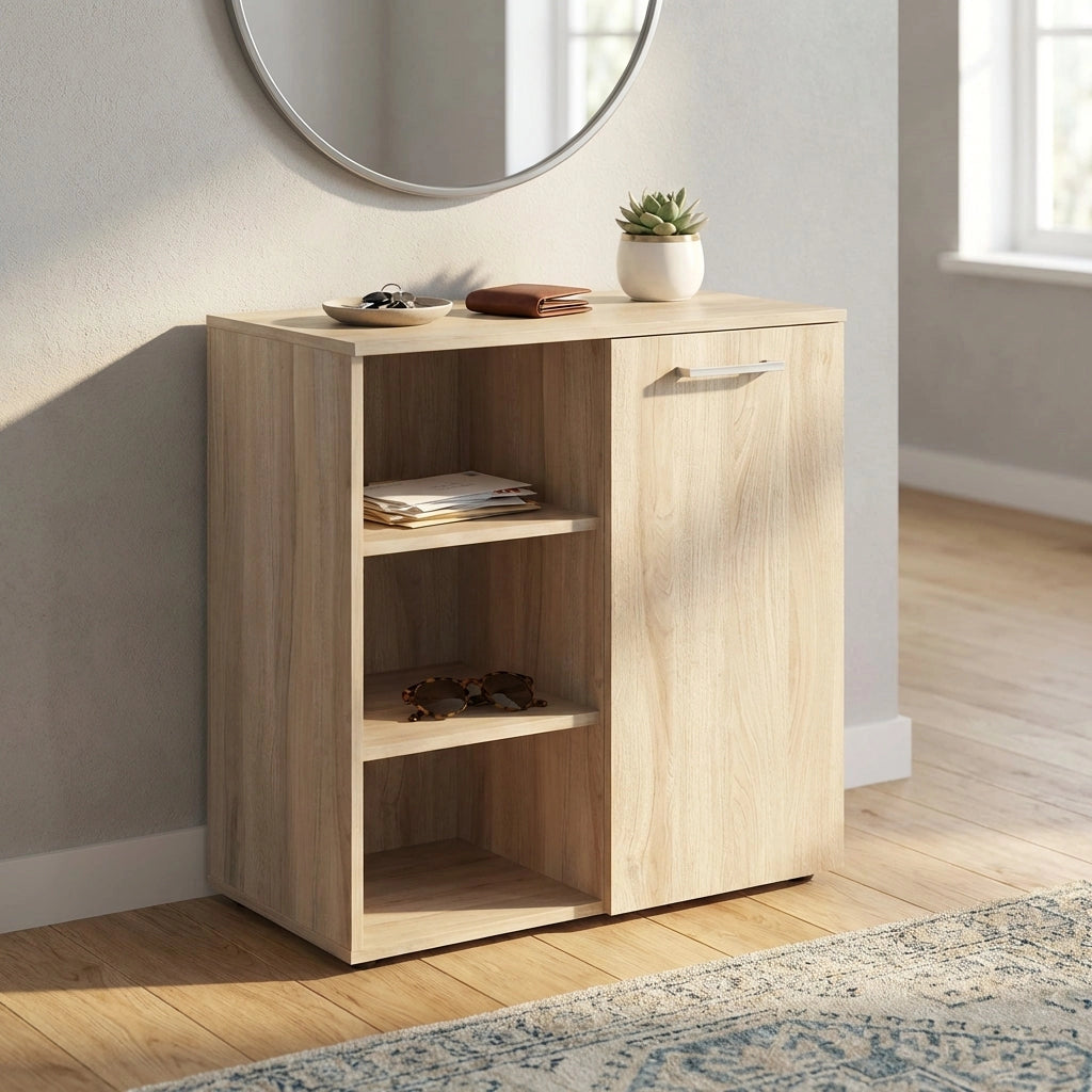 Mobile Ingresso Moderno Salvaspazio in Legno Composito cm 68x35x87 - LOUIS