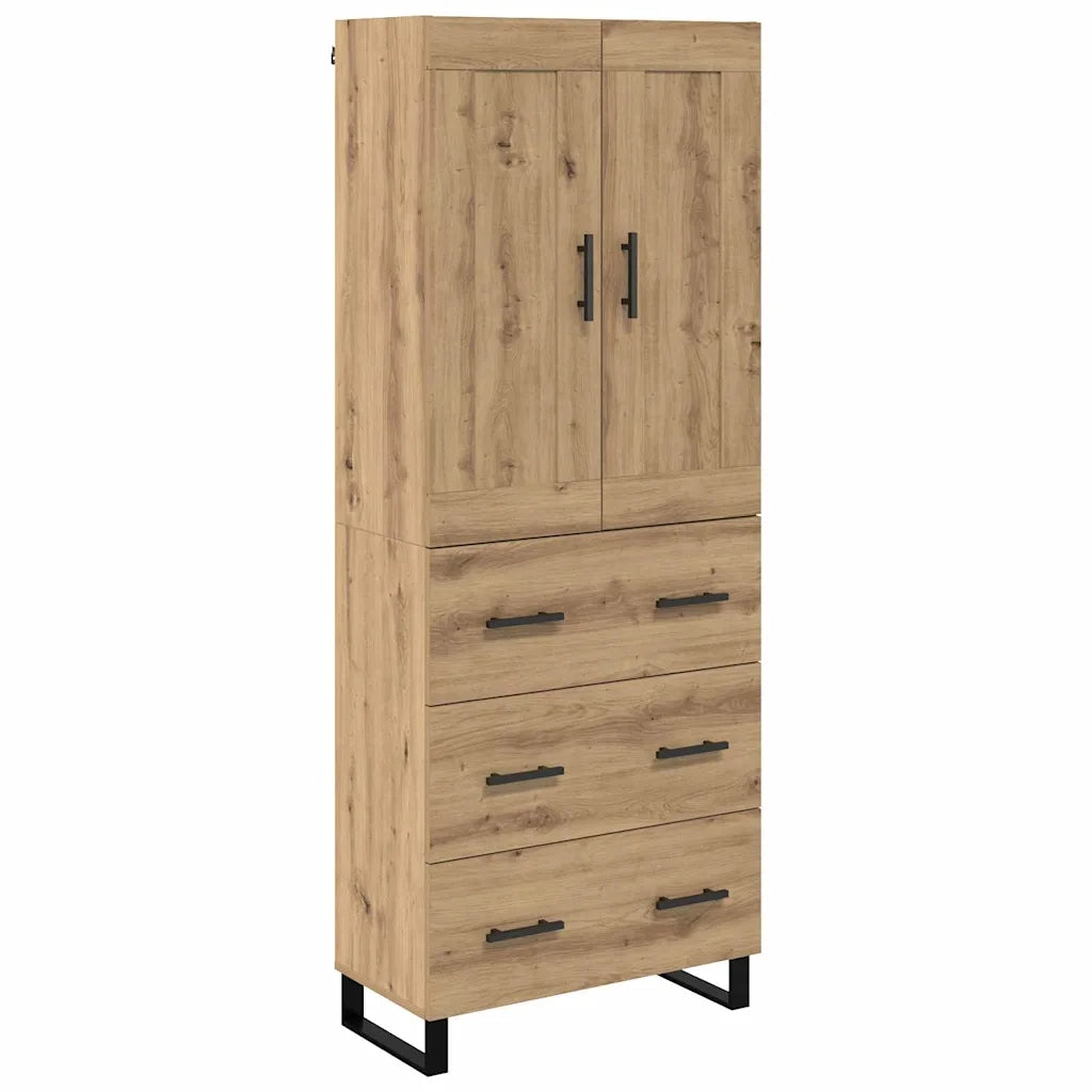 Credenza con cassetto Rovere artigianale 69,5 x 34 x 180 cm
