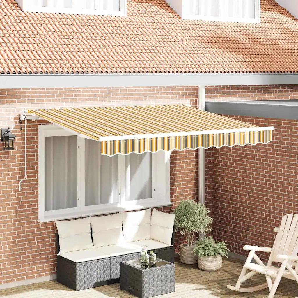 vidaXL Tenda Retrattile Multicolore 350 x 200 cm