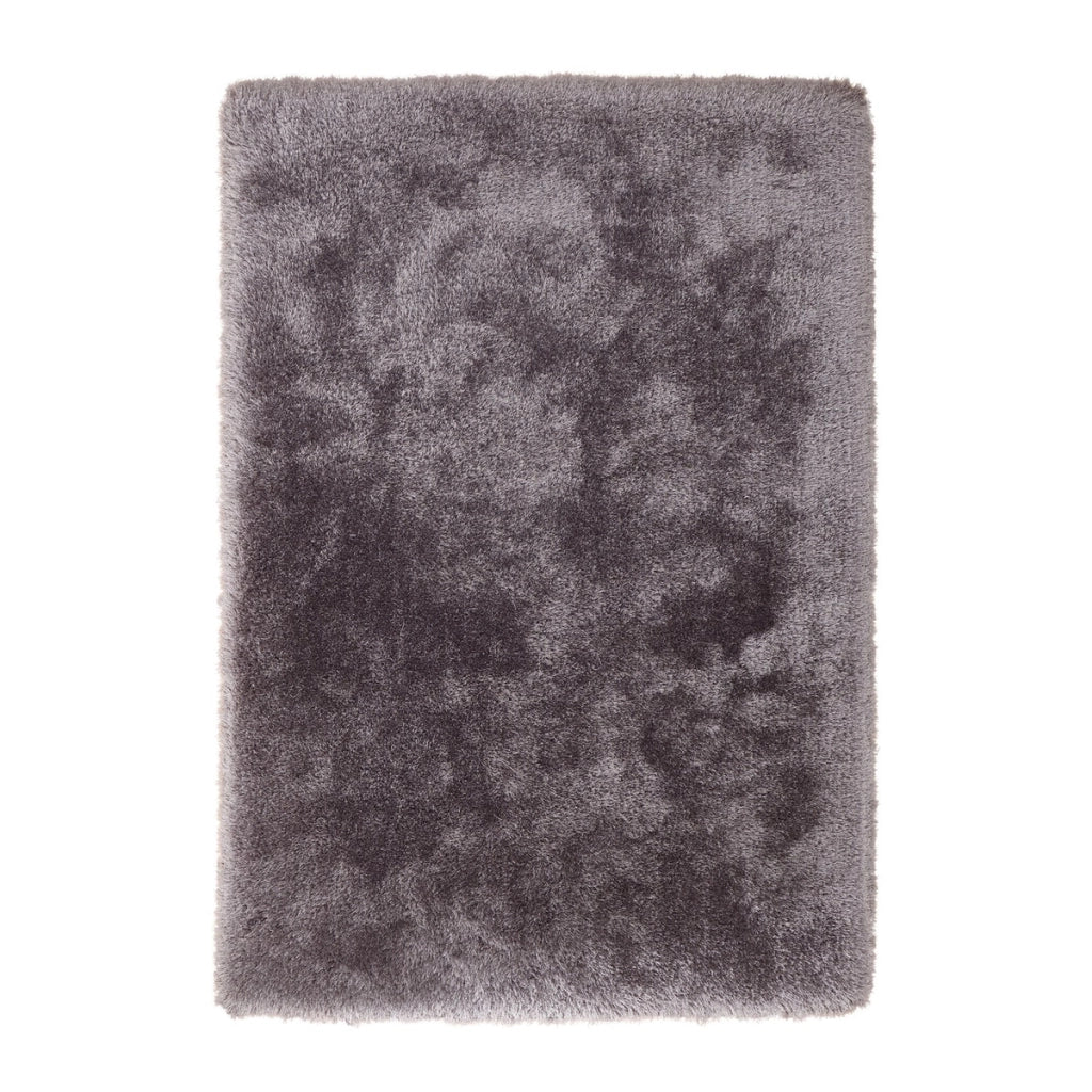 Tappeto a pelo lungo Cosy 100 in grigio argento