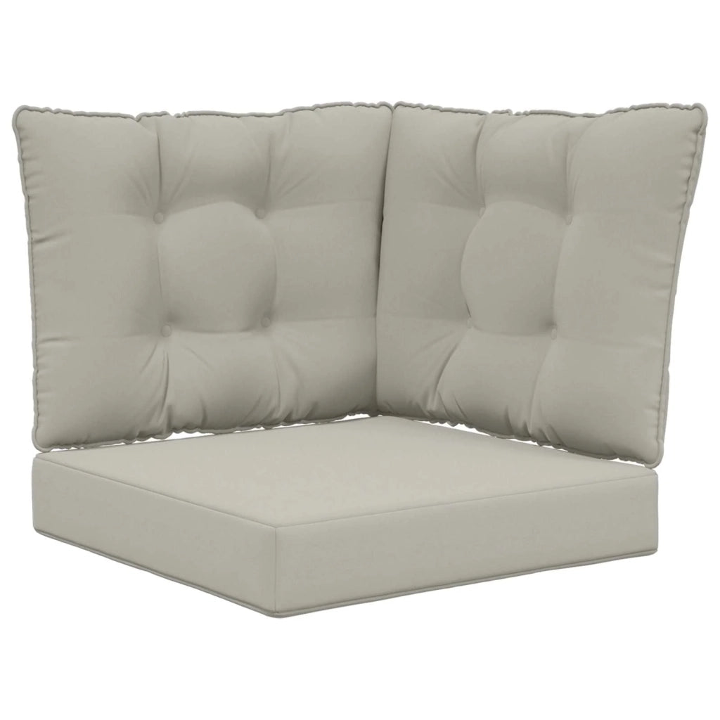 Cuscino per divano da esterno 3 pcs Grigio Poliestere