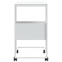 Tavolino con Ruote Bianco 55x36x63,5cm in Legno Multistrato 343111