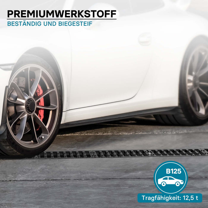 Canale di scolo 1m con griglia per scarico acqua 12,5t Canaletta di drenaggio