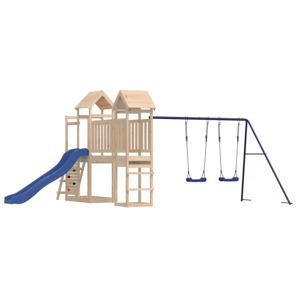 Altalene per parco giochi all'aperto scivolo altalene robuste giochi da giardino 505 x 332 x 214 cm legno di pino massiccio 02_0004733