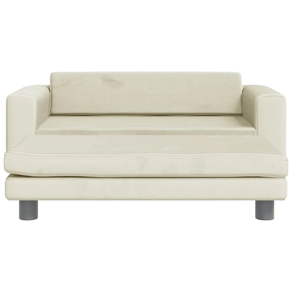 Comodo letto/cesto/divano per cani con estensione 100 x 50 x 30 cm velluto crema 02_0043069