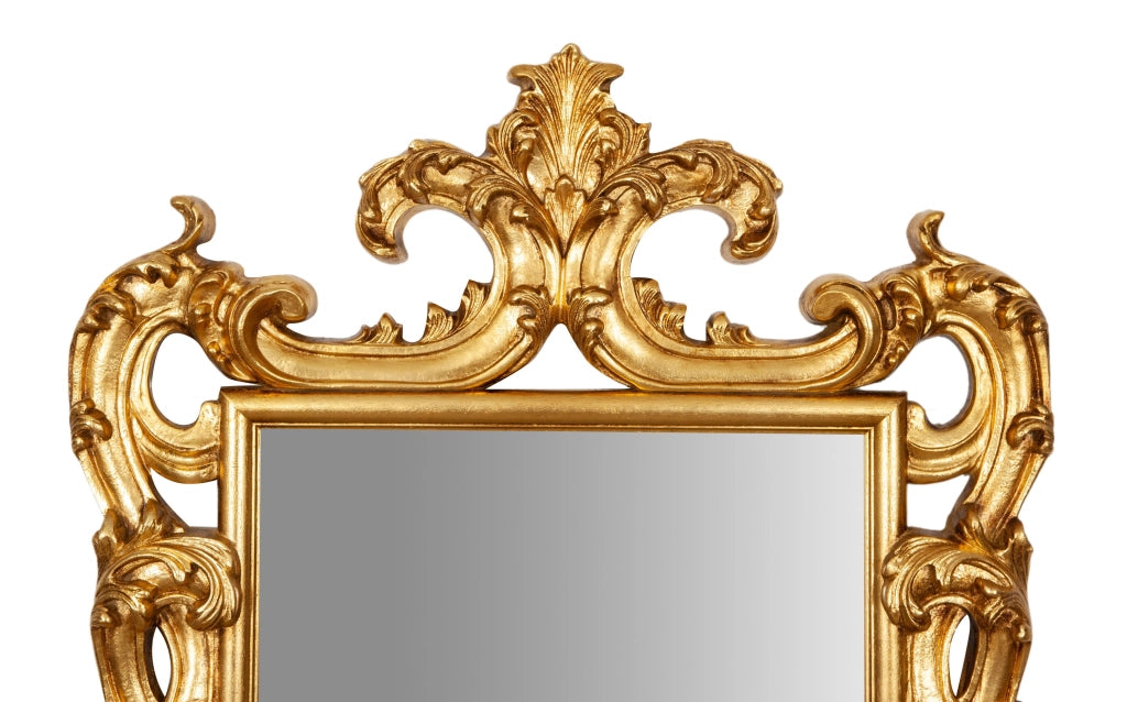 Biscottini SPECCHIERA DA PARETE IN LEGNO FINITURA FOGLIA ORO ANTICATO MADE IN ITALY