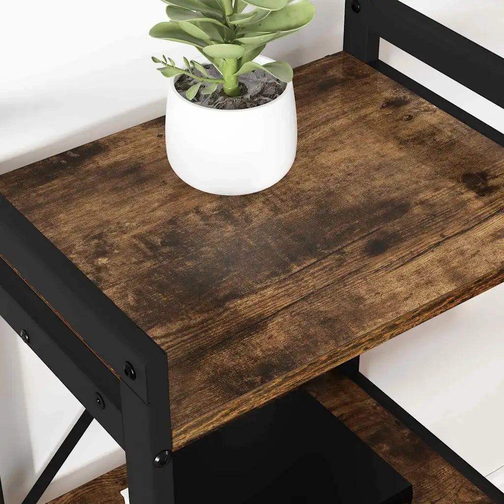 vidaXL Libreria Rovere fumo 60 x 30 x 83 cm Legno multistrato