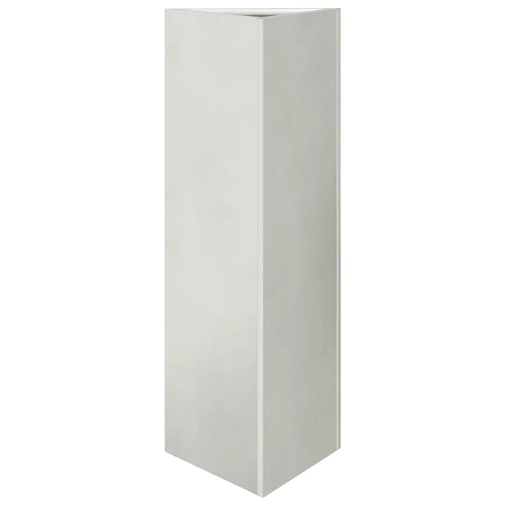 Fioriera da Giardino-Vaso da Esterno-Contenitore per Piante Triangolare 30x26x75 cm in Acciaio Inox
