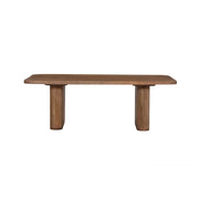 Tavolino basso TALVORA – Legno massello di mango – Tavolino rettangolare 120x60 cm – Design grezzo e naturale