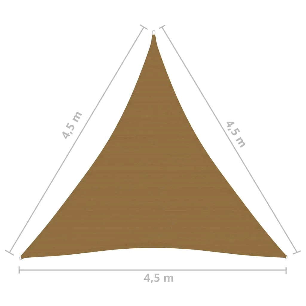 Vela in tessuto per ombrellone 160 g/m² 4,5 x 4,5 x 4,5 m HDPE tortora 02_0009320