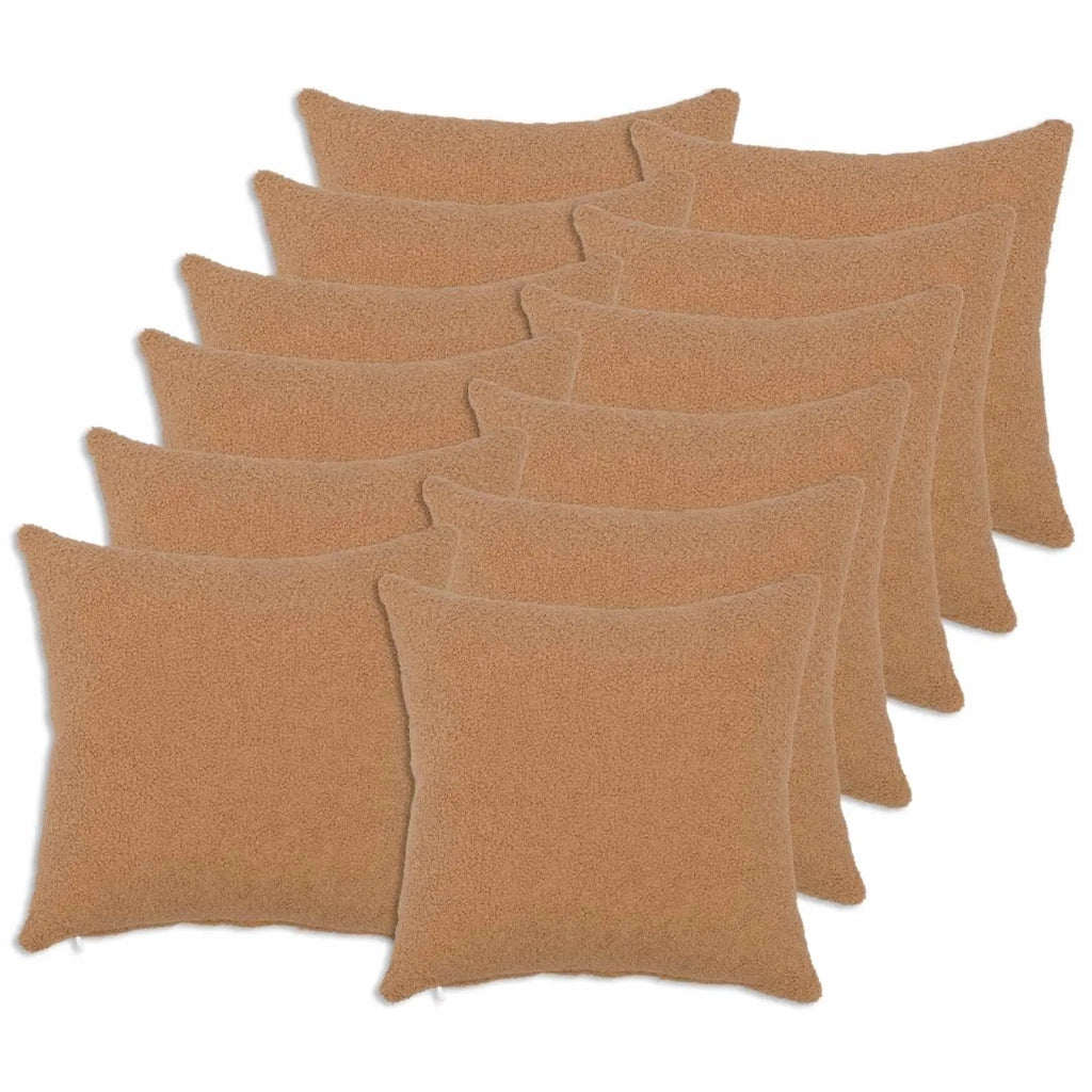 Federa 12 pcs HEERLEN Beige 45 x 45 cm Bouclé 910440