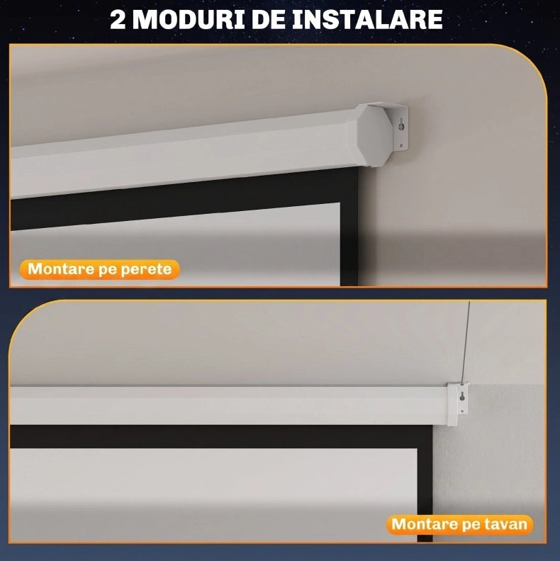 Schermo di proiezione motorizzato 85'' 1:1 4K bianco