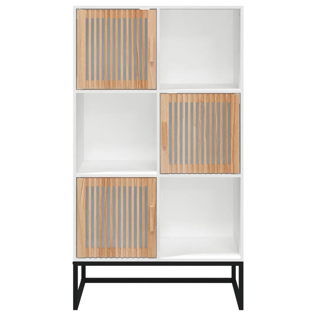 Credenza-Buffet-Armadio da cucina Bianca 70x35x125 cm in Legno Multistrato 237730