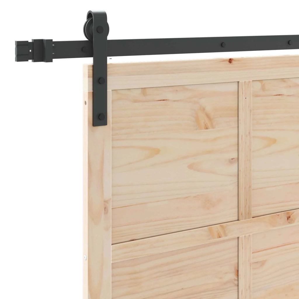 Porta scorrevole Naturale 80 x 208 cm Legno Massello di Pino