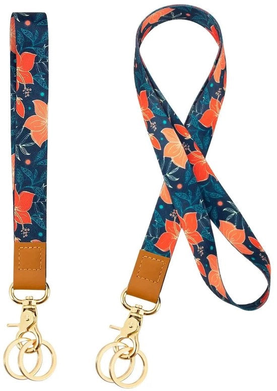 Set di lanyard - Corda per il collo - Portachiavi - Badge ID - Polyester - Idoneo per la pelle - Corda per le chiavi