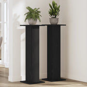 Supporto per Piante  2 pz Nero Rovere 30x30x95 cm Legno Ingegnerizzato